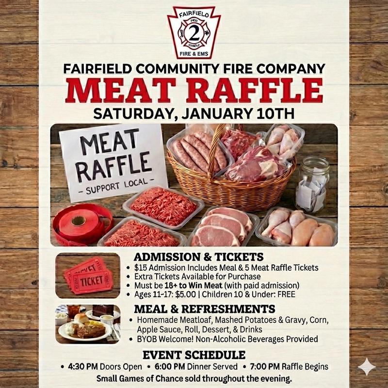 MEAT RAFFLE - THIS SATURDAY - Fairfield Fire & EMS