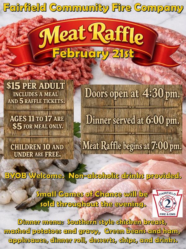 Meat Raffle Box Meat Raffle - February 21st - Fairfield Fire & EMS