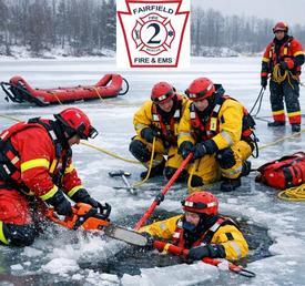 Fairfield and Gettysburg Fire Departments Train For Ice Rescue ...