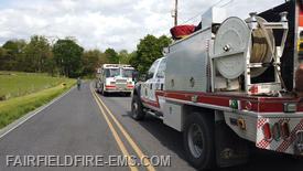 Rescue Engine 2-1 and Brush 2 on brush fire call this morning.