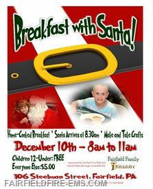 Breakfast with Santa!  Mark your calendar for this family fun event!