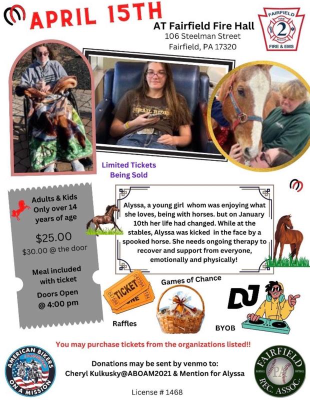 Fundraiser for Alyssa - Fairfield Fire & EMS