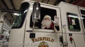 Santa in the Fire Engine